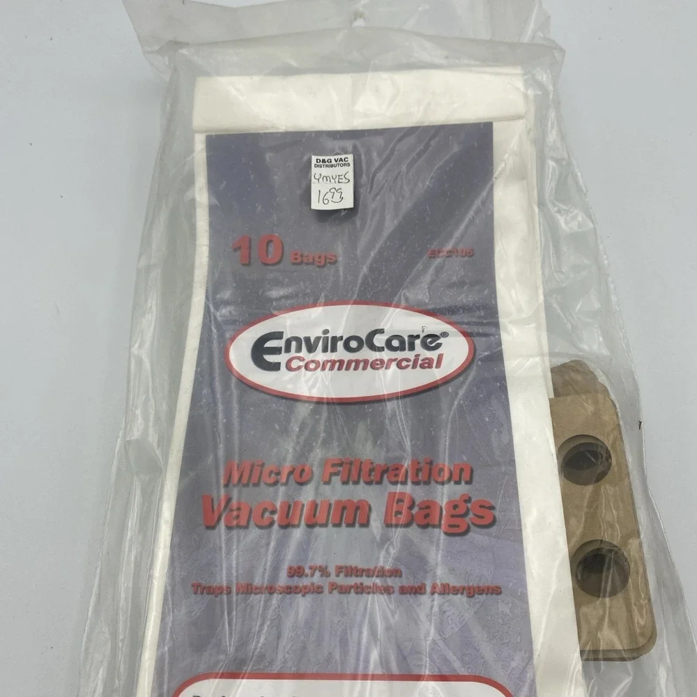 EnviroCare Commercial Micro Filtration Vacuum Bags ECC105 10 Bags Total‎